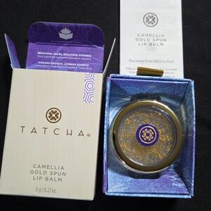 NIB Tatcha Camillia Gold Spun Lip Balm with 23k Gold Flakes